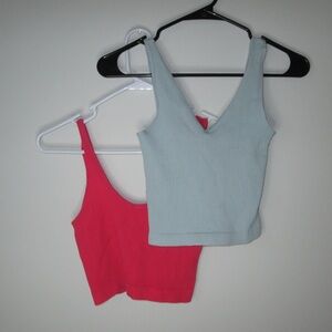 Two super soft ribbed tanks with stretchy material! #2for15 #springbreak